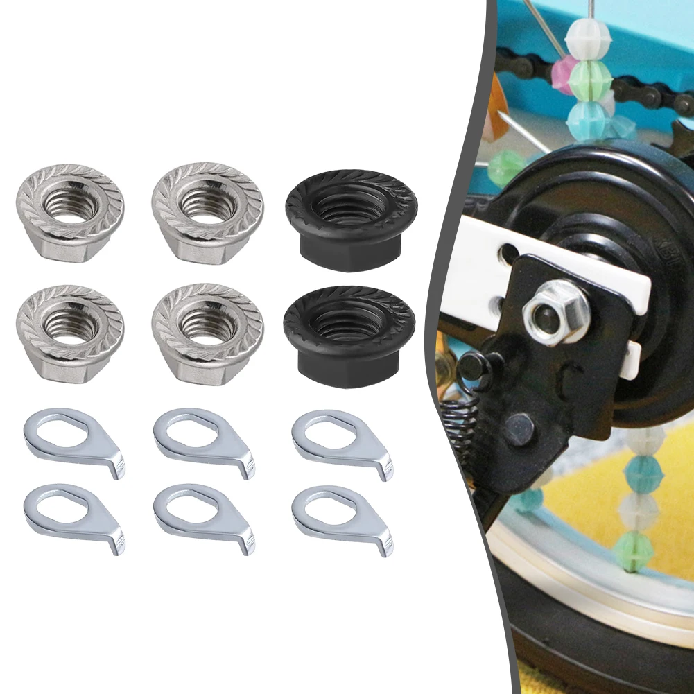 صواميل غسالة أمان المحور الأمامي أو الخلفي لمحرك محور الدراجة مع محركات مصنوعة بجودة عالية تستخدم لاستبدال صواميل محرك محور الدراجة الكهربائية #4