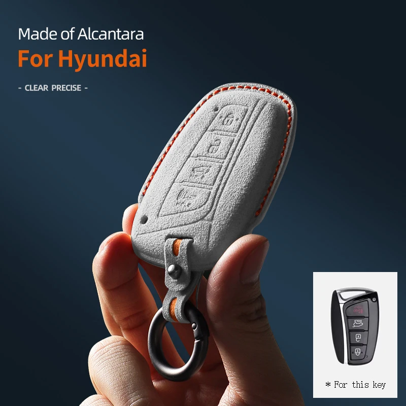 

LINKE For Hyundai Santa Fe Equus Azera IX45 Car Key Case Cover Holder Smart Shell 4Buttons Keychain Protector Accessories