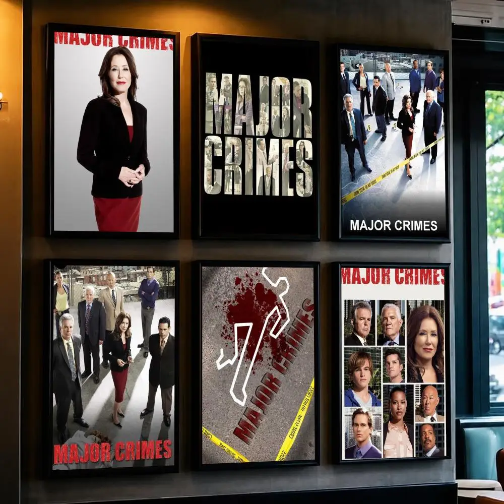 tv series M-Major Crimes-S Poster Minimalist Wall Sticker for Cafe Office Bar Home Decor and Gift