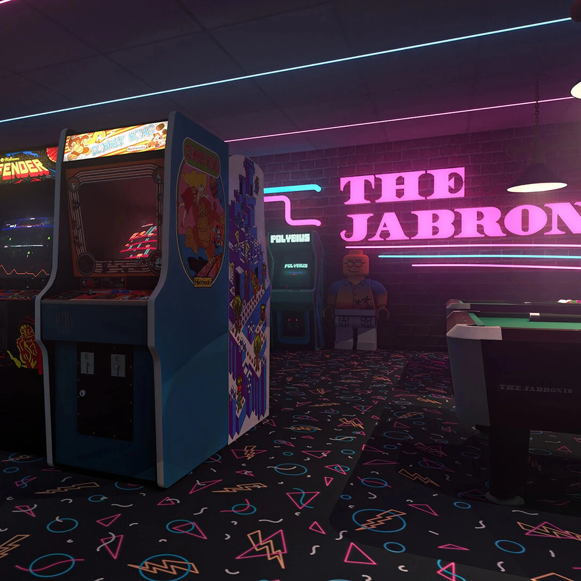 سجادة غرفة ألعاب أركاد حديثة ، بساط زقاق بولينج ، إطار لاعب ، سجادة ديكور غرفة نوم ، منزل