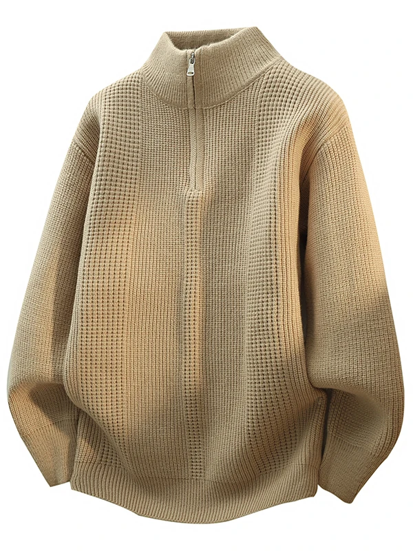 

Men's Thiened f-Zip High Collar Knitted Sweater Autumn Winter New Sle Casual Long Sve Warm Base irt for Teens