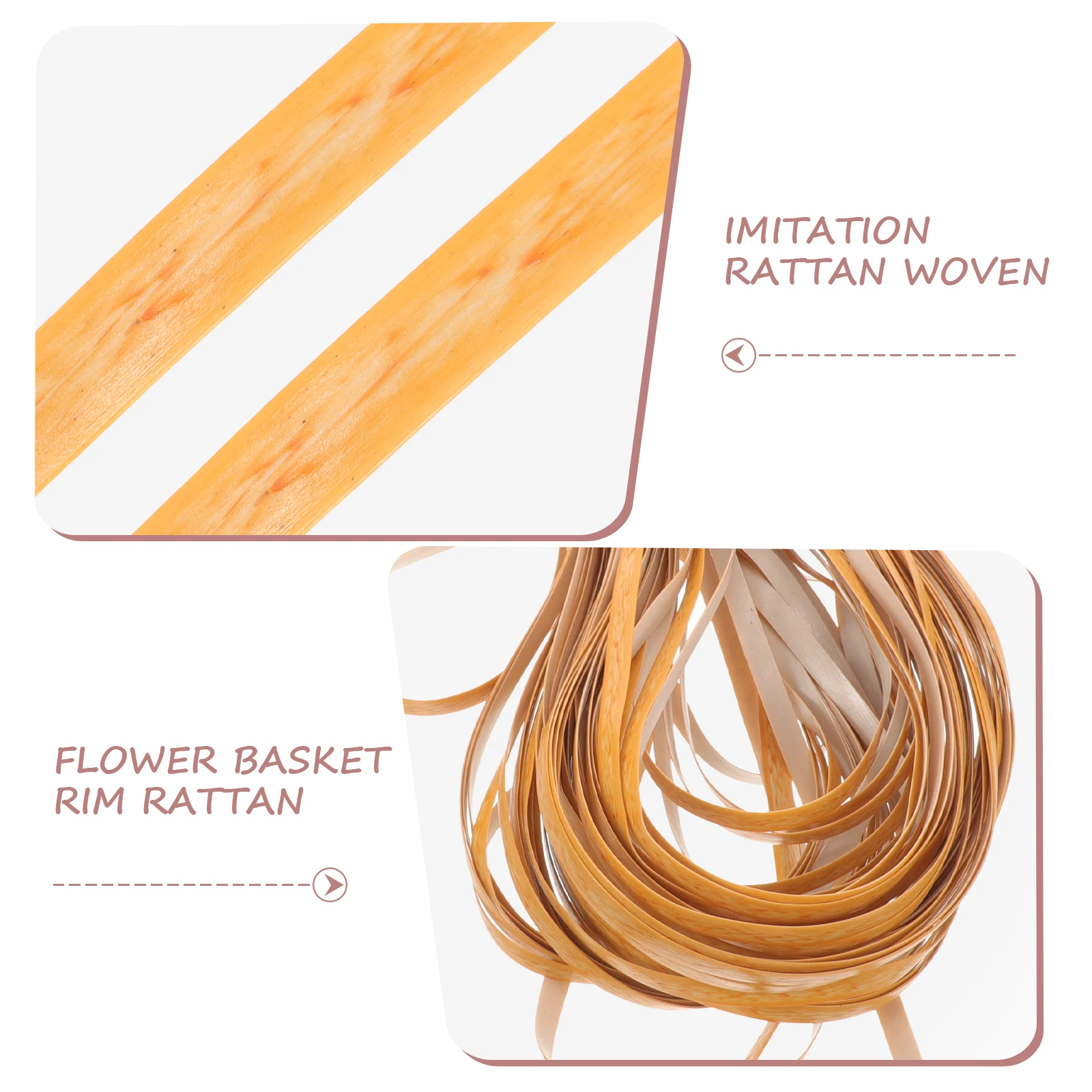 

1 Roll Woven Cane Strips Plastic Rattan Decorative Repair Kit for Furniture Crafting Chair Sofa Basket DIY Artificial Wicker