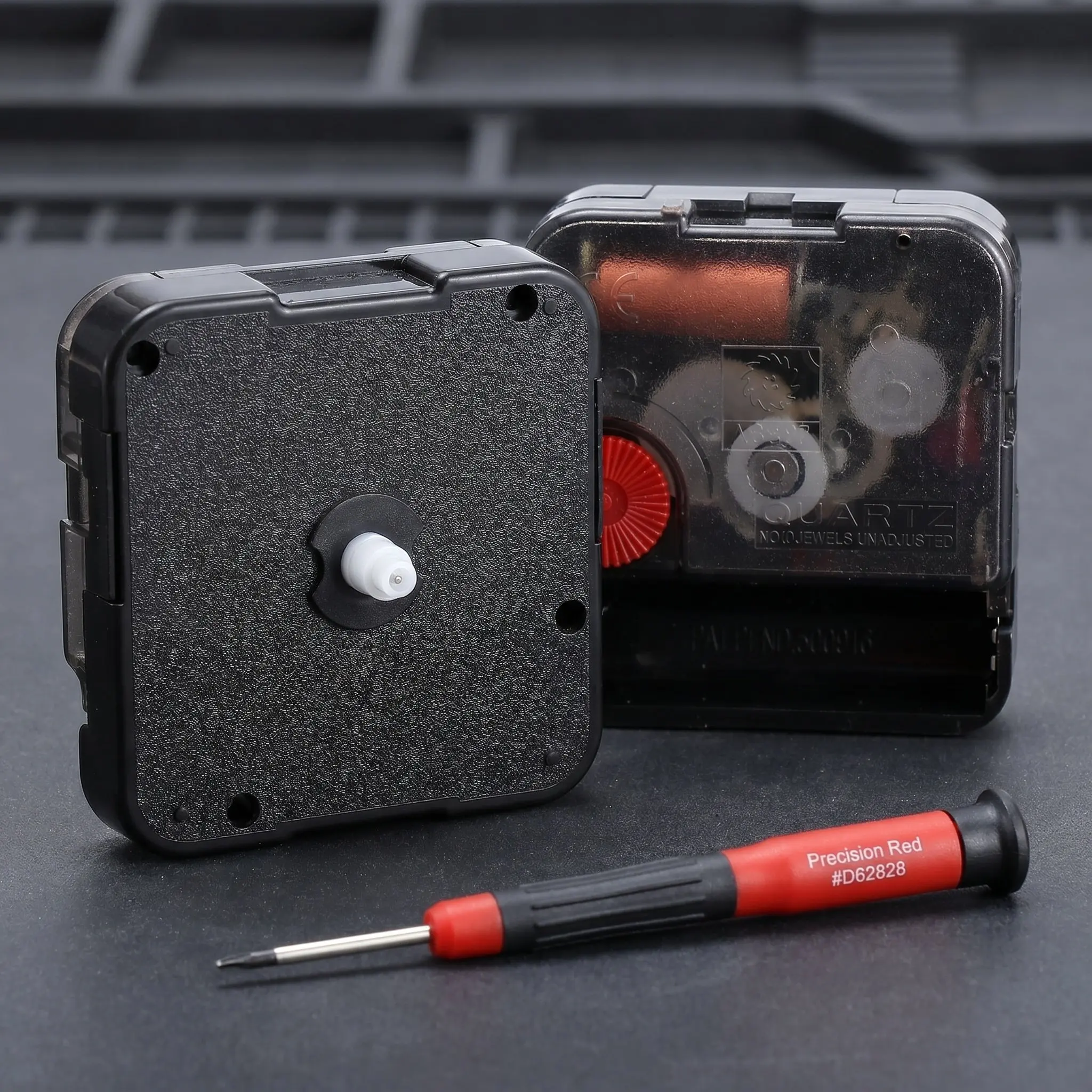 Battery Operated Clock Mechanism Analog Replacement Motor for Homemade Building Tools Black Powered No Thread Shaft