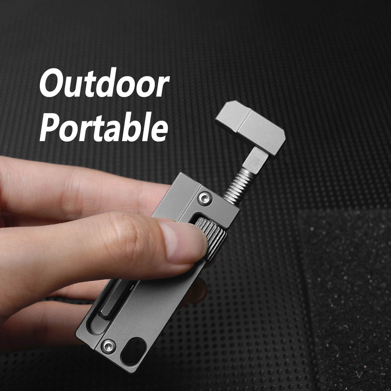 1pc Titanium Functional Keychain Multifunctional Outdoor Portable EDC Tool With Screwdriver Also Can Unscrew Hexagonal Nut