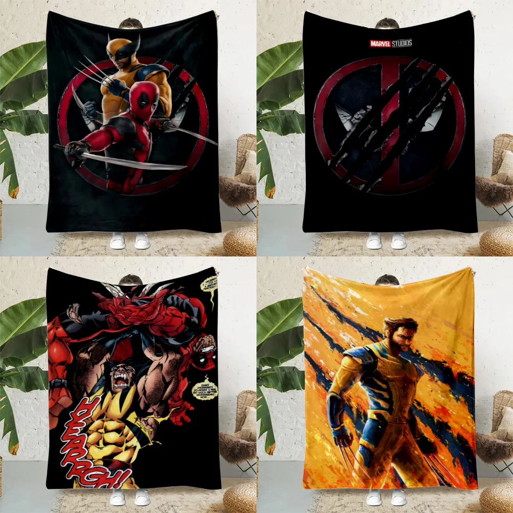 

Beast Kingdom Deadpool & Wolverine Printed Picnic Blankets Warm Blanket Soft and Comfortable Blanket Home Travel Birthday Gift