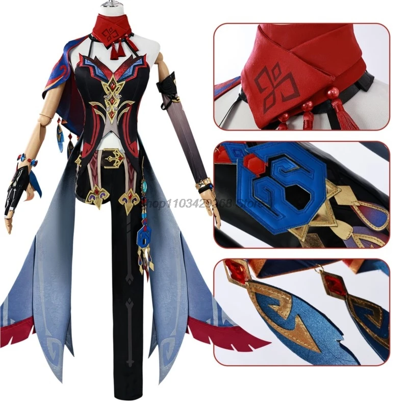 Chasca Cosplay Costume Genshin Impact Game Costume Wig Dress Full Set Uniform Props Tlalocan Halloween Christmas Fancy Party