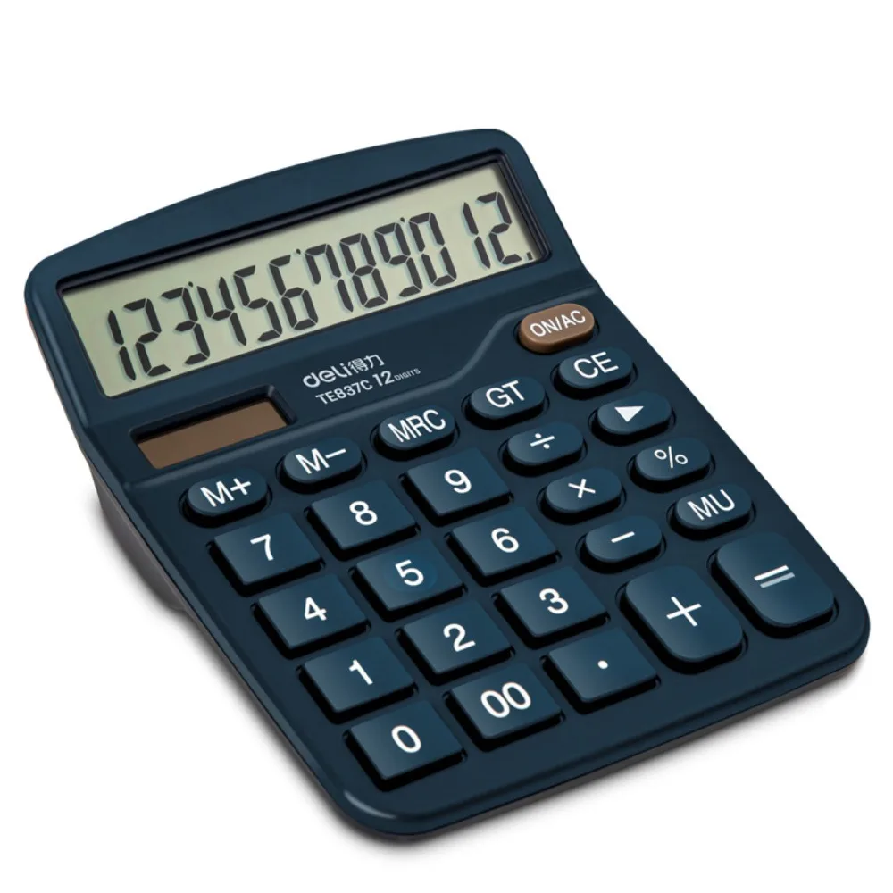 

12 Digits Electronic Calculator Accounting Tools Lightweight Scientific Calculator Portable Dual Power Supply Solar Calculator