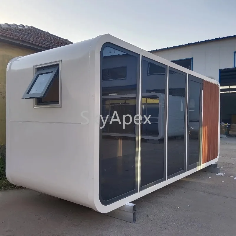 تخصيص فاخر وحدات المحمولة المنقولة فندق أبل المقصورة الحاويات هيكل الصلب الجاهزة منزل مقاوم للماء Fireproo