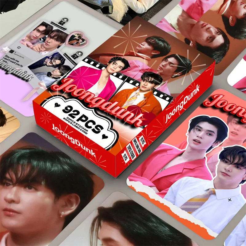 

92Pcs/Set Thailand Stars JoongDunk Laser Lomo Card Joong&Dunk Characters Small Cards Photocard With Stickers Fans Support Card