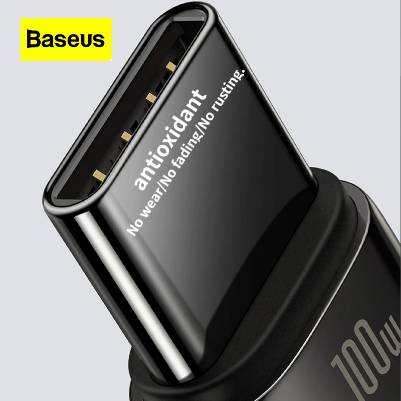 Baseus 66w USB To C Android 6A Charging Cable Black Zinc Alloy for Huawei Home Office 100W Dual Type-C Super Fast Charging Phone