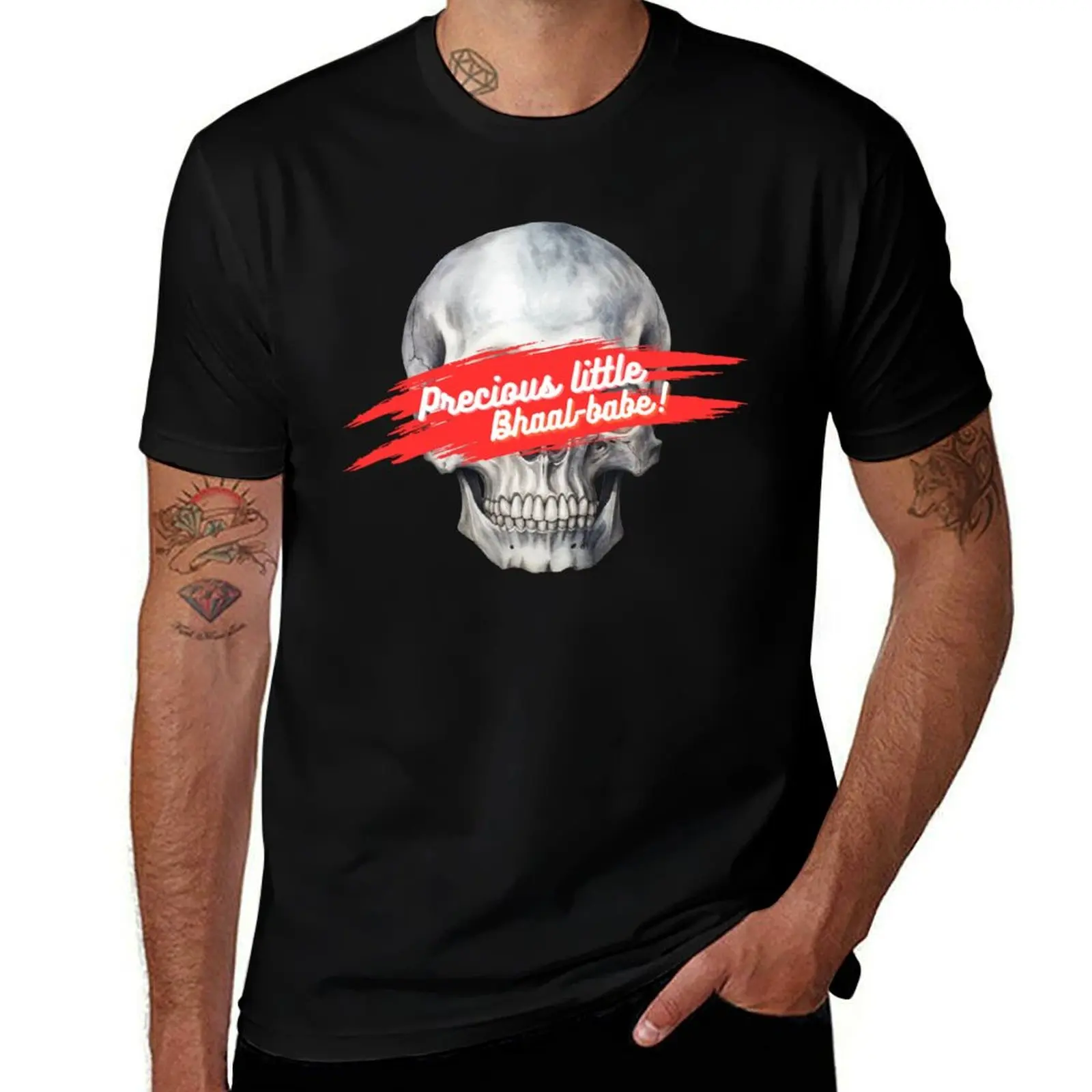 Astarion Quote : Precious little Bhaal-babe! T-Shirt Functional Casual Short Sleeve Tee T-Shirt