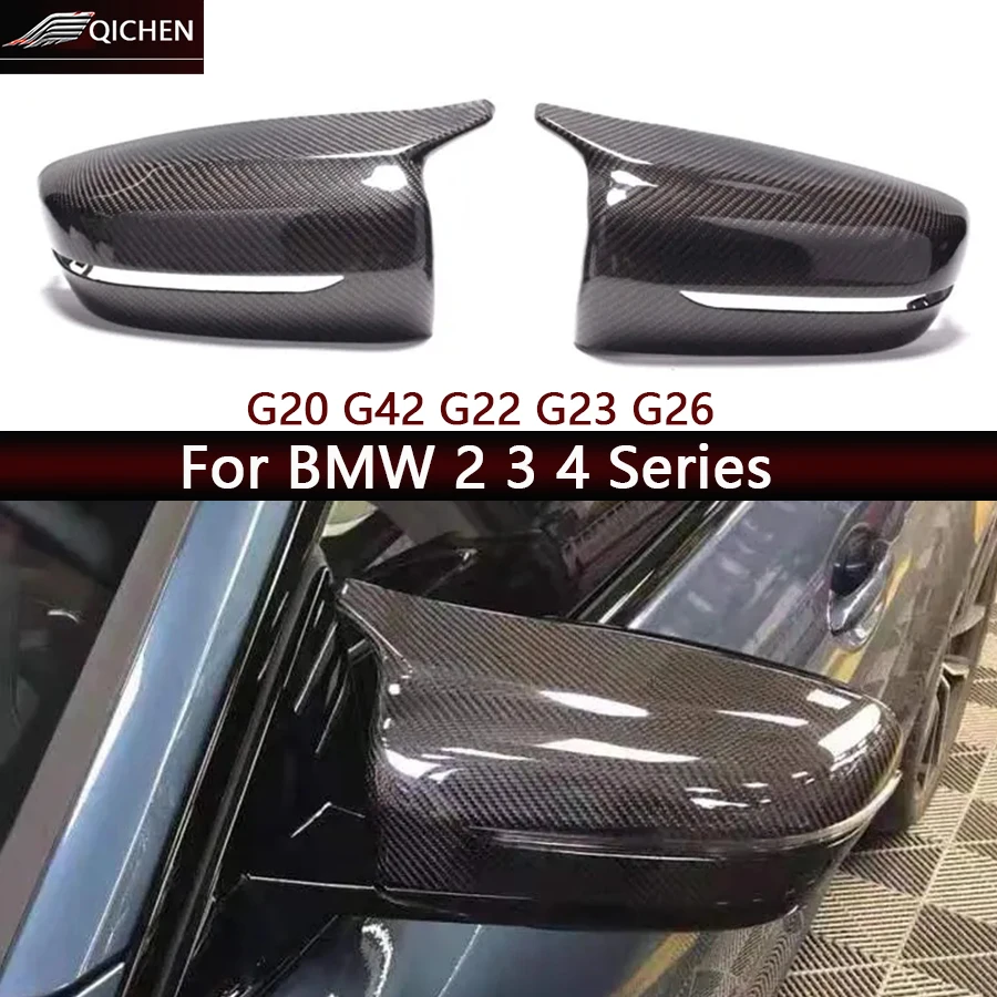 

Для BMW 2, 3, 4 серий G20 G42 G22 G23 G26 325: высококачественные накладки на зеркала заднего вида из настоящего карбона