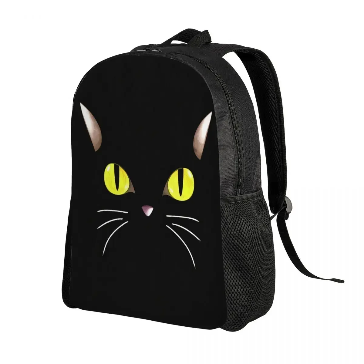 Custom Black Cat  Graphics Backpack for Women Men Water Resistant College School Bag Printing Bookbags
