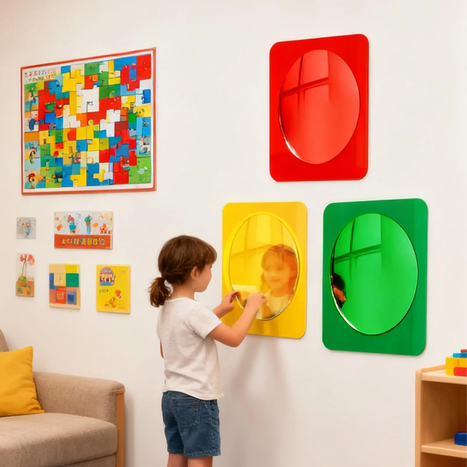 Bubble Sensory Mirror 3Pcs/set Acrylic Bubble Mirror Stimulation Kids Sensory Mirror Toys For Feelings Exploration Tactile