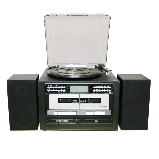 Music Combo CD  Cassette PHONO CD to CD Recording Remote Control Aux-in Line-out Bluetooth and External Stereo Speakers