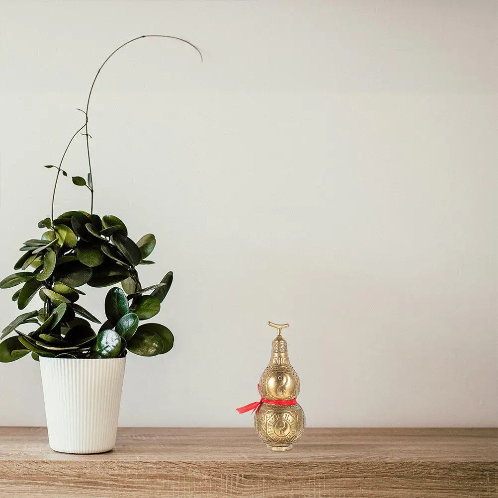 

Медное золотое настольное украшение в форме тыквы с открывающейся крышкой для домашнего декора, подарок на удачу, декоративное изделие ручной работы