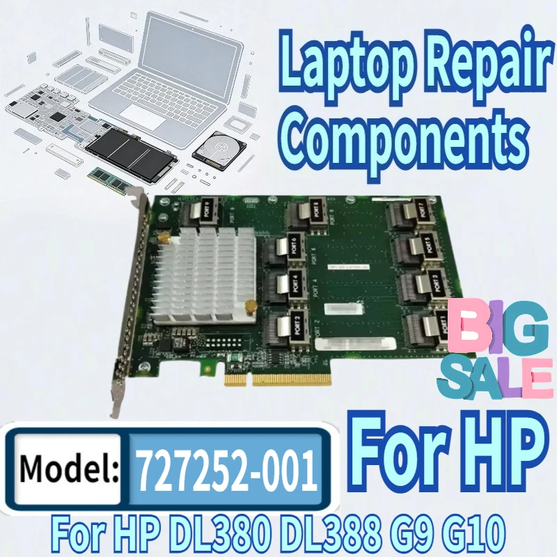 

90% New 761879-001 727252-001 727253-001 AEC-83605 12Gb SAS SATA Expander Card for HP DL380 DL388 G9 RAID Controller Card