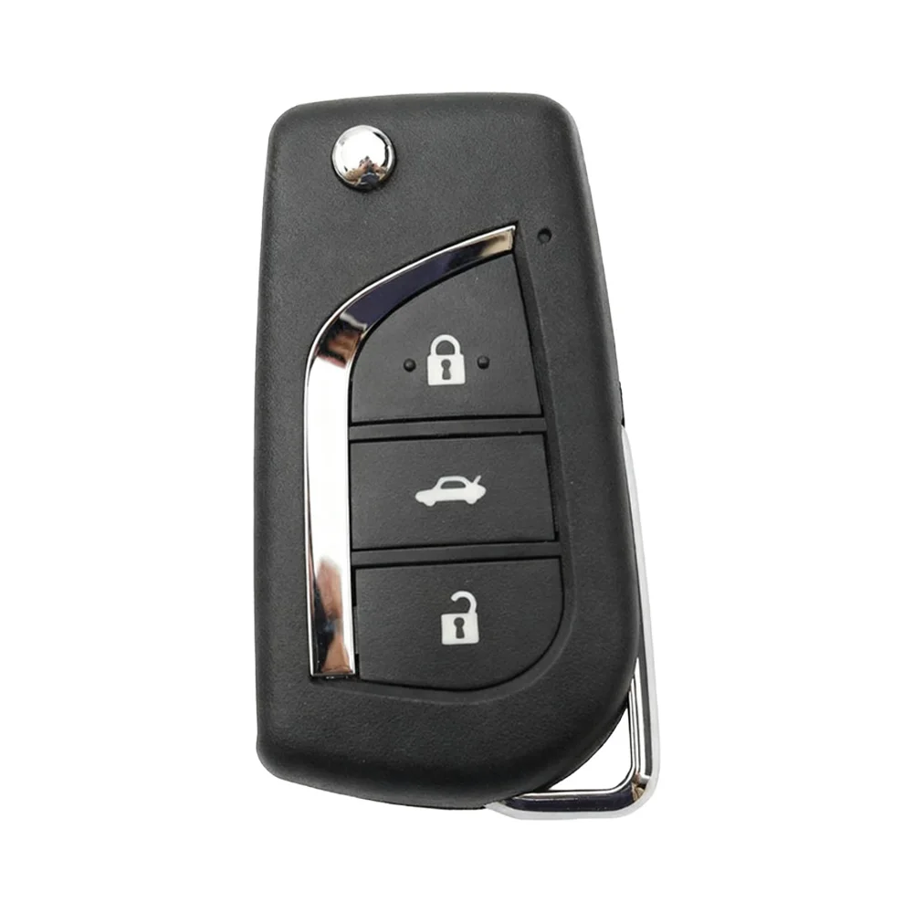 Universelles 3-Tasten-Autoschlüsselgehäuse mit Fernbedienung, Klapphülle für Xhorse VVDI XKTO00EN KeyDiy KD B13-3 NB13-3 Ersatzgehäuse