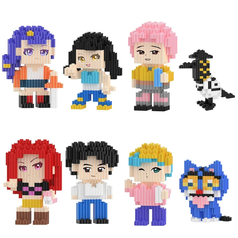 

Горячая KPOP охотники на демонов, мультяшная кукла Kawaii, мини-фигурка, голова в сборе, игрушки, детский образовательный строительный блок, игрушка в подарок