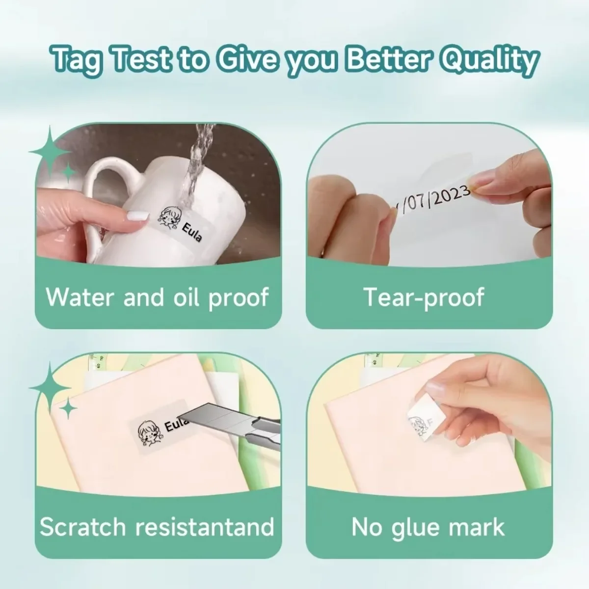 Transparent 40x30mm Printer Label Paper Roll White Sticker Halloween Christmas Label Print Papers Rolls For DIY Logo Barcode