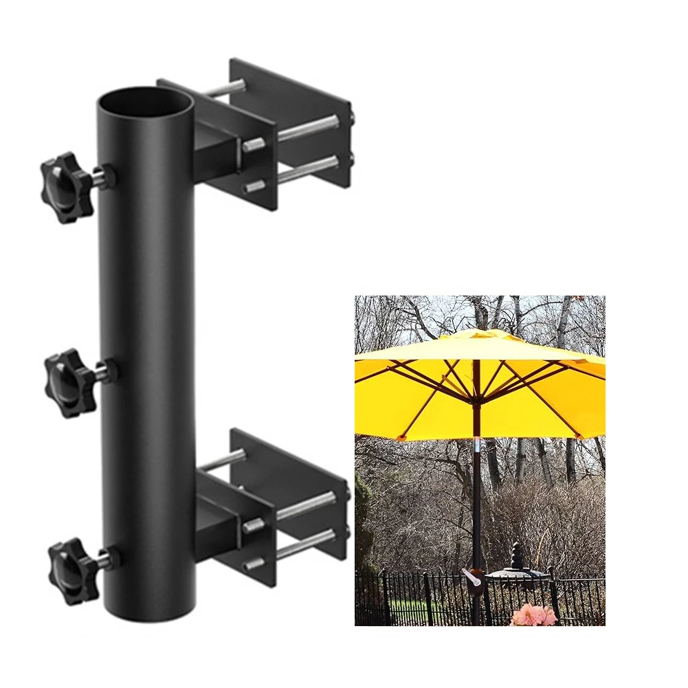 

Компактный дизайн, держатель для зонта для балкона и сада, диаметр зонта (23–38 мм), сверхпрочный зажим для безопасных опорных инструментов