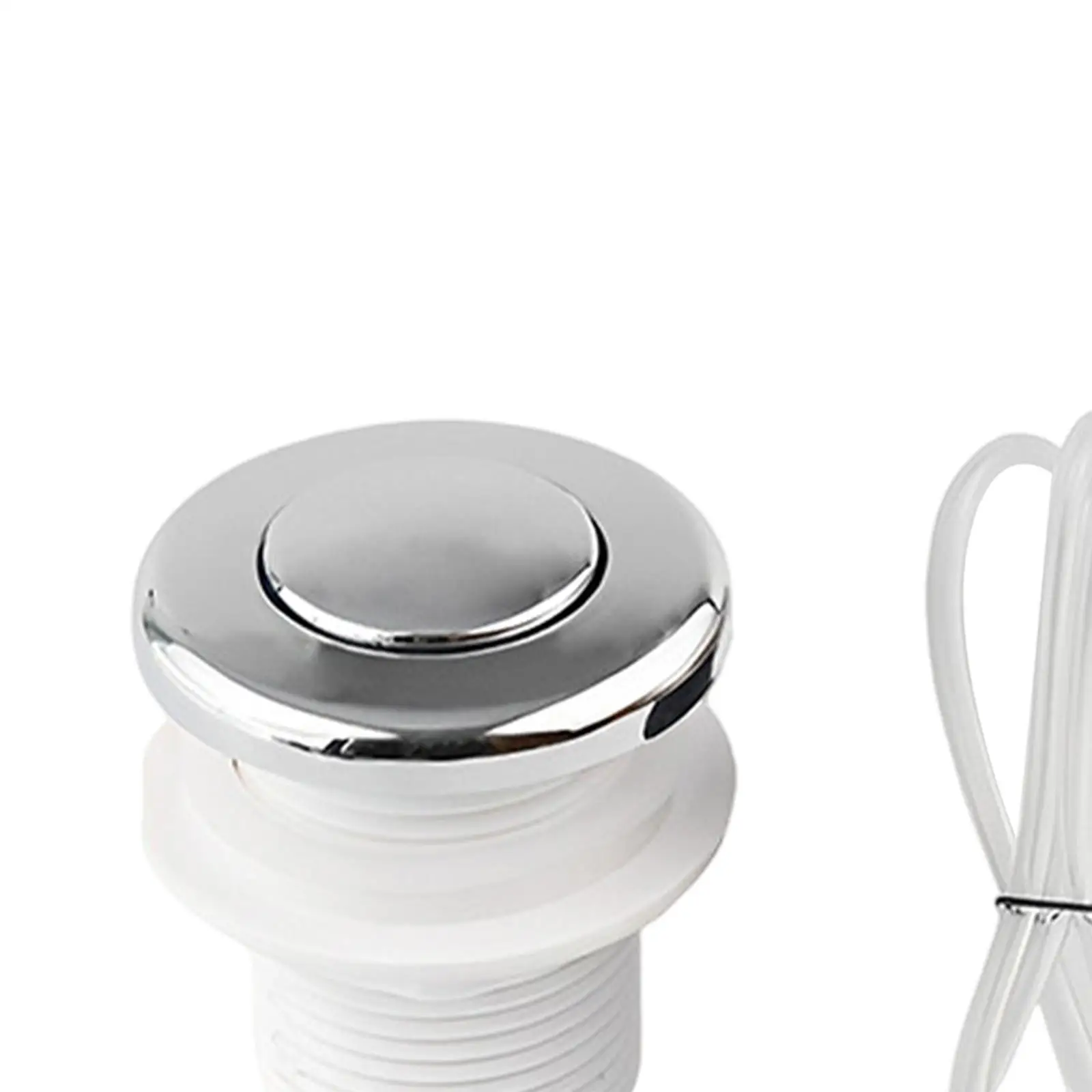 Air Button Switch, Self Locking Air Switch Button, Garbage Disposal Parts for Bathtub SPA with 1 Meter Hose, Air Switch