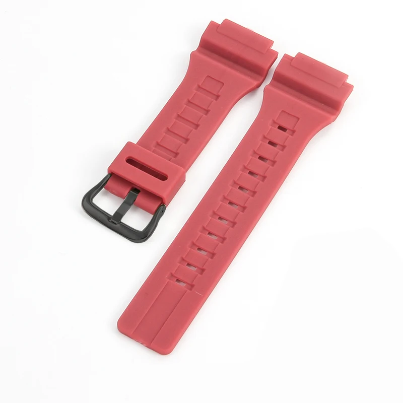 สีดําสีเขียวสีฟ้าสีแดงสีกากีประณีตซิลิโคน 20 มม.สําหรับ Casio MCW-200H/AE-1400 ผู้ชายนูนอินเทอร์เฟซนาฬิกาอุปกรณ์เสริม