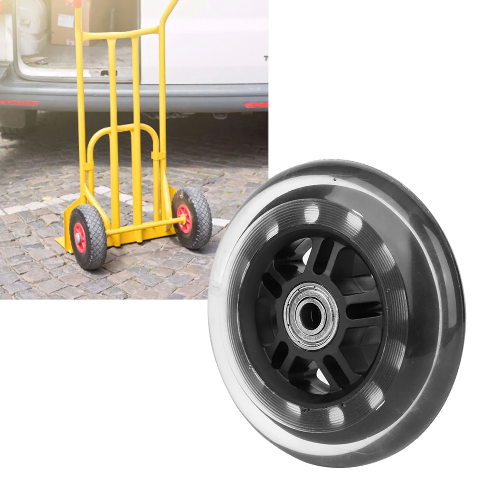 Lagerrollenräder ABEC-7 608ZZ Lagerrollenräder 4 Zoll PU-Rollen für kleine Wagen/Türen/Hardware – Detail 6