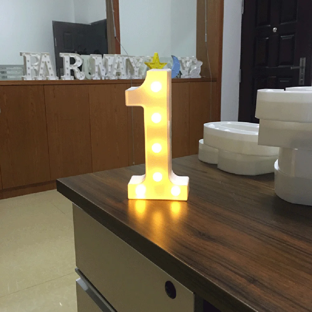

LED Number Lights Decorations Party Wedding Home Bar Cafe Sign Lamp LED Night Light Number Signs Small Night Lights