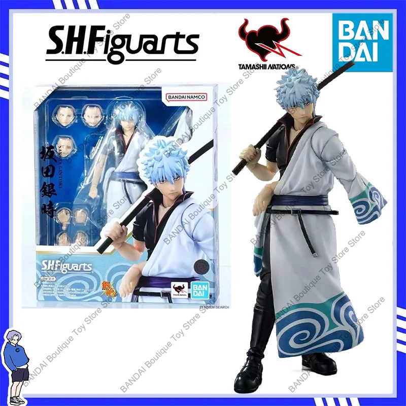 

Original in Stock Bandai SHFiguarts SHF Gintama Sakata Gintoki Anime Action Figure Toys for Kids Gift Collectible Model