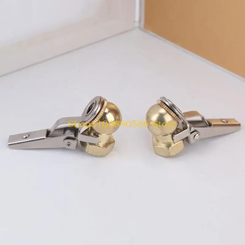 242A Metal Tire Inflation Head Set 1/4 Inch NPT Lock, 2 Hinged Clamp Disc Fittings with Female-Threaded Openings for Car and