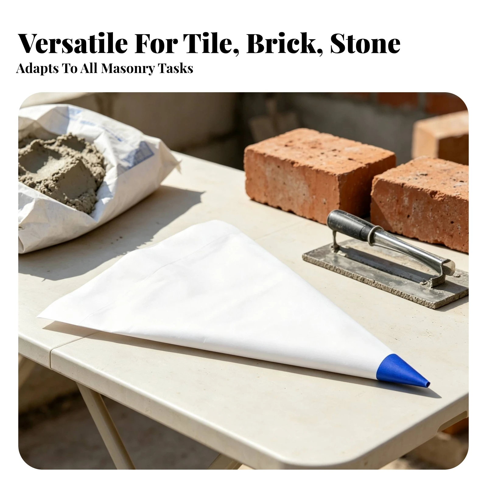 Grout Bag Reusable Mortar Bag Tool Easy-to-Clean Thickened for Masons, Tile Repair