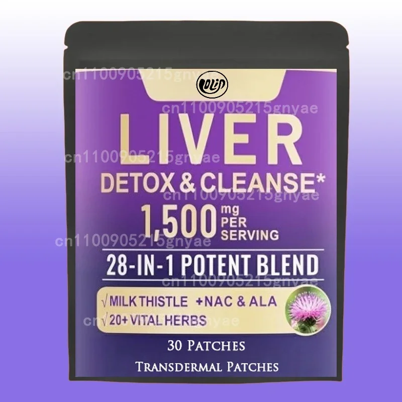 30 Pflaster zur Leberreinigung, Entgiftung und Reparatur transdermischer Pflaster mit Mariendistel, Löwenzahn, Chicorée-Wurzel
