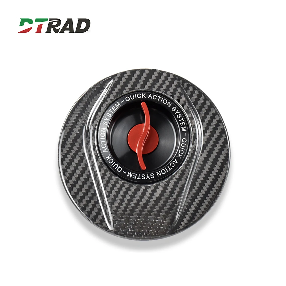 For Kawasaki Ninja ZX6R ZX 6R 2007-2017 Keyless Motorcycle Carbon Fiber Quick Release Fuel Gas Tank cap Oil Petrol Cover