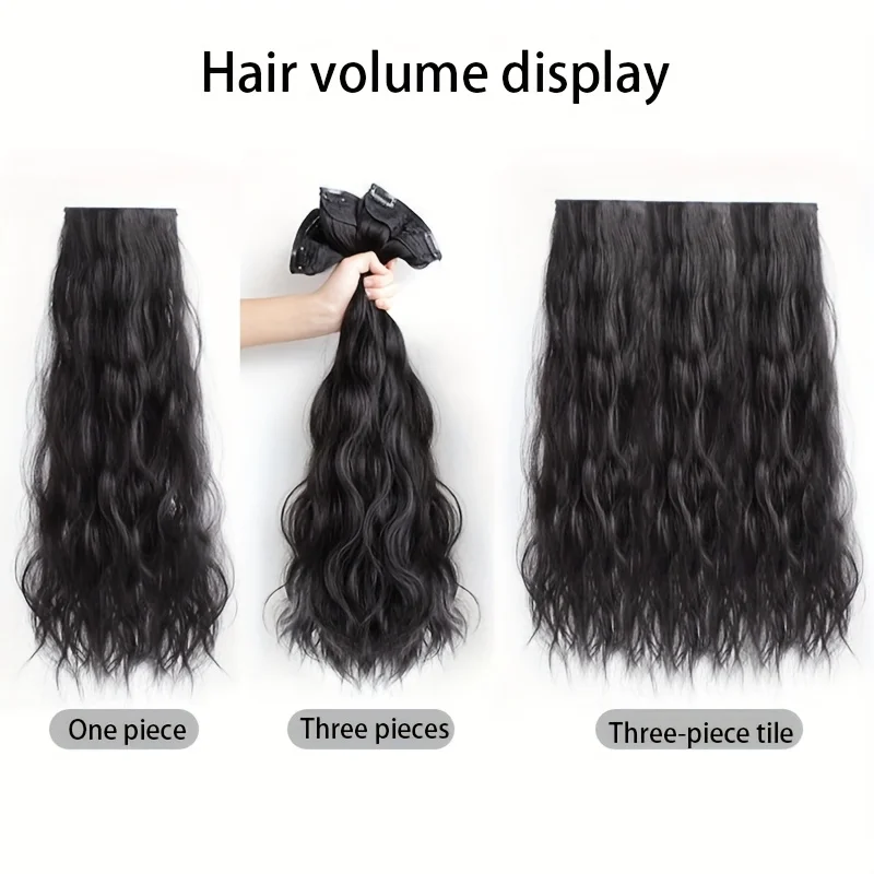 Synthetische waterrimpel 3 stuks/set hair extensions pruiken dagelijks lang krullend haar extensions voor dames zijn hittebestendig