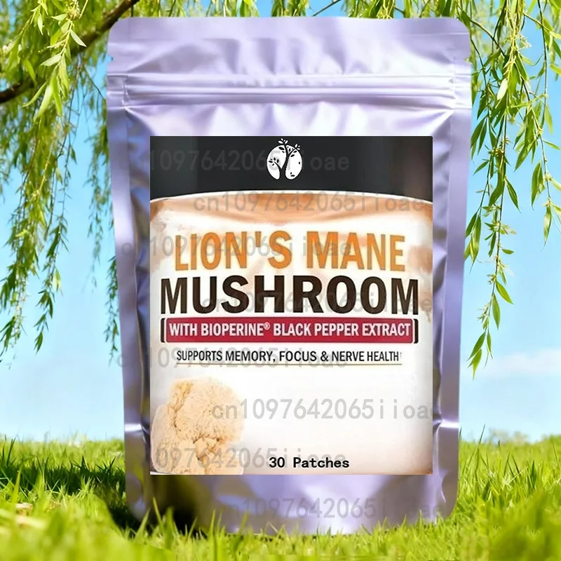 

Органическая добавка левового грива, 30 пластырей, 2100 мг, гриб левового грива с перцем