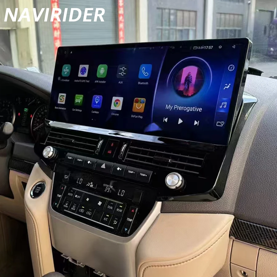 For Toyota Land Cruiser 200 2008-2021 LC200 Upgrade LC300 Android Screen Carplay Car Multimedia Head Unit Navigation GPS 15.8