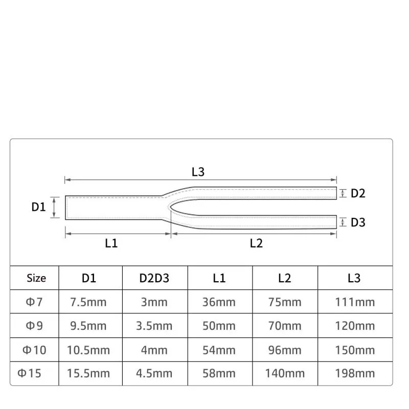 5Pcs Black Y-shaped Speaker Subwoofer DIY Cable Wire Pant Boot Y-shaped Bifurcated PVC Pant-leg Hose Protective Sleeve Tube