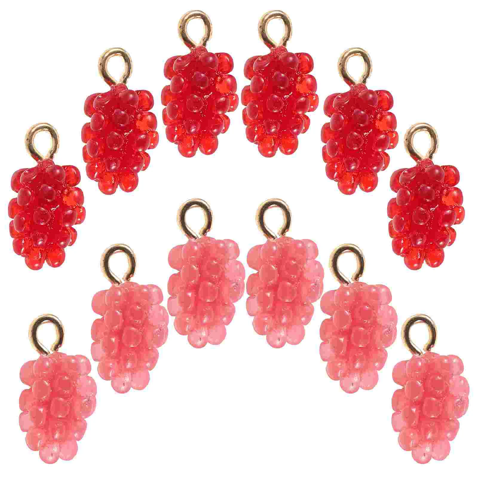 12 Pcs Grape Accessories DIY Jewelry Accessory Necklace Charm Resin Pendant Pendants Charms Ornaments for Crafts