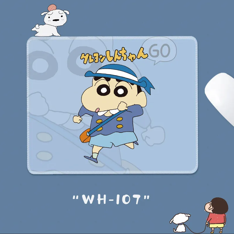 Office Small Size High Value Crayon Shin-chan​​ Mouse Pad Girls Table Pad Cute Creative Edge Lock Office Computer Keyboard Pad