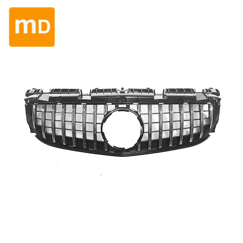 Glossy Black Radiator Grilles For 2016-2020 Mercedes Benz SLC R17 Modification GT Vertical Terms Bumpers Body Kit Guard