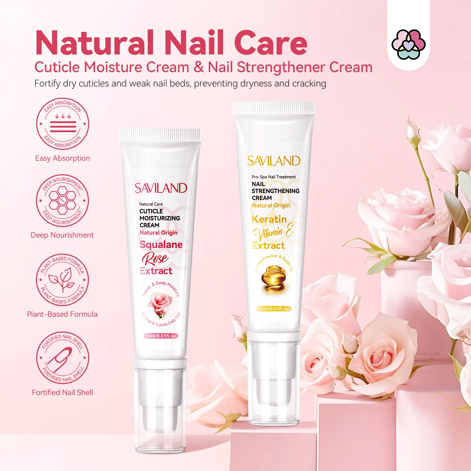 VILAND-مقوي الأظافر مع VE Keratin للأظافر التالفة ، يقوي وحامي البشرة ، العناية بالأظافر بالإصبع