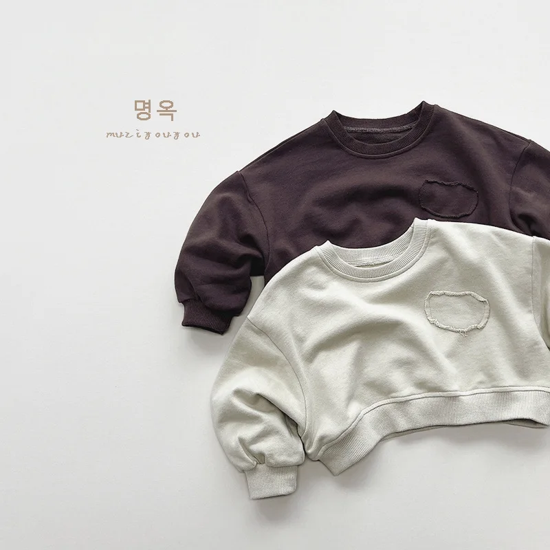 Personality Short Sweatshirt Boys Grils Children New Spring Auumn Korean Loose Casual Fashionable Comfortable