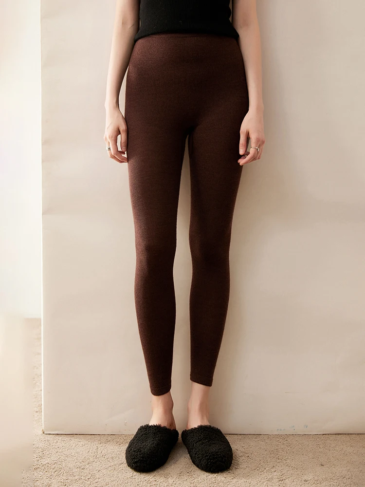 High Quality Women 100% Cashmere Legging Basic Soft elastic Pants Autumn Winter Cashmere Knitted Legging Trousers Warm Comfy