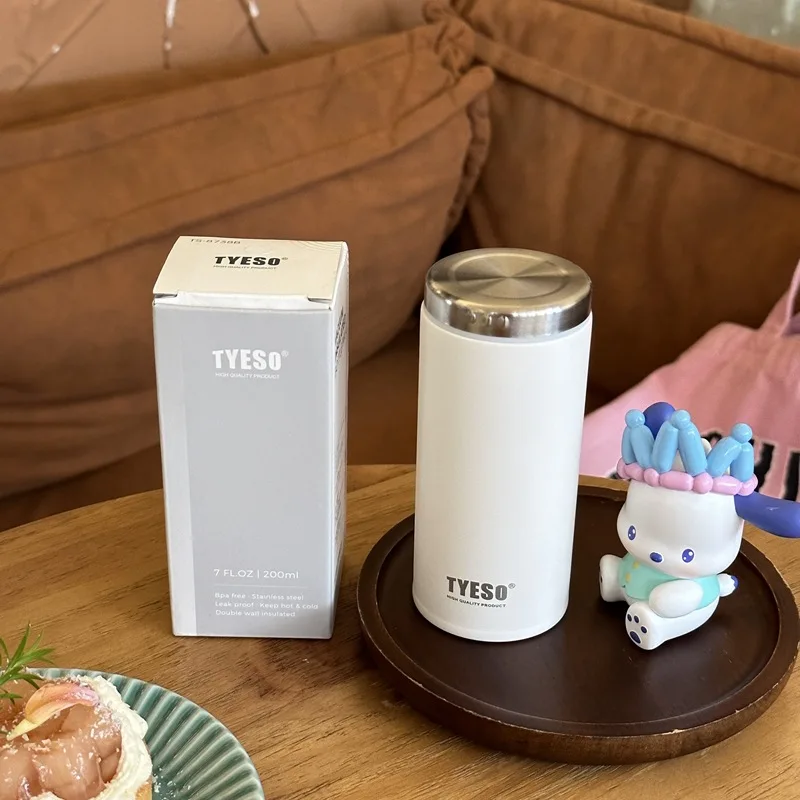 قوارير مكنسة كهربائية صغيرة الحجم من Tyeso 304، زجاجة مياه معزولة من الفولاذ المقاوم للصدأ، كوب سفر خفيف الوزن للمكتب الخارجي