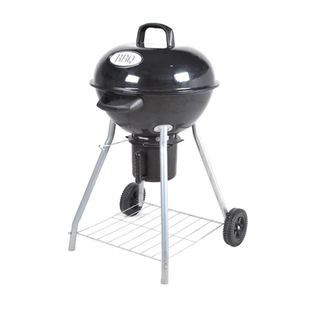 Custom Logo Outdoor Charcoal Bbq Grill Round Shape Kettle Grill Barbecue Grill With Ash Catcher