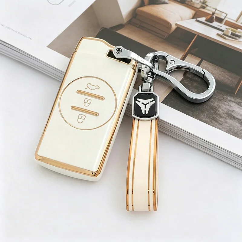 TPU Auto Shell Fob for Chery Tiggo 4 5X 7 Pro 8 Exeed Txl Tx Lx Car Remote Key Case Cover Car Key Chain Accessories