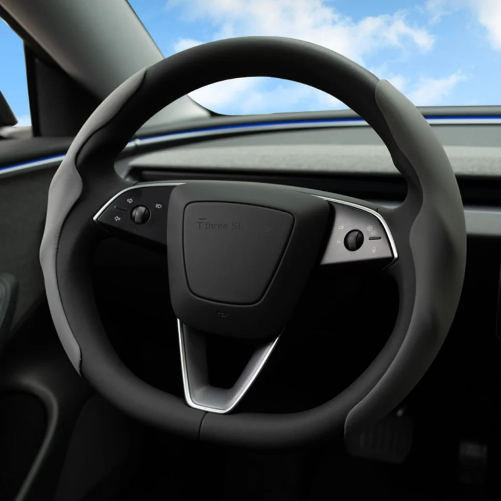 Adatto per Tesla Huan new Model3 fibbia per coprivolante accessori interni modificati ultrasottili che assorbono il sudore