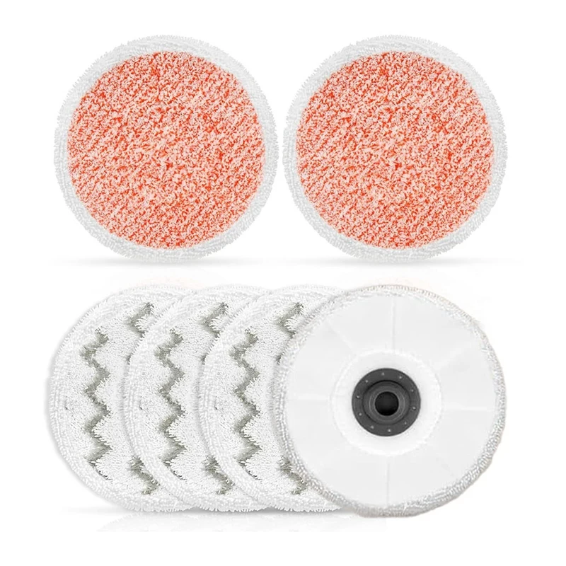 A85I-6 Pack 3897A وسادات ممسحة لمكنسة Bissell Spinwave Smartsteam 3897A، 4 وسادات تنظيف + 2 وسادات تنظيف ثقيلة، أجزاء 1641112