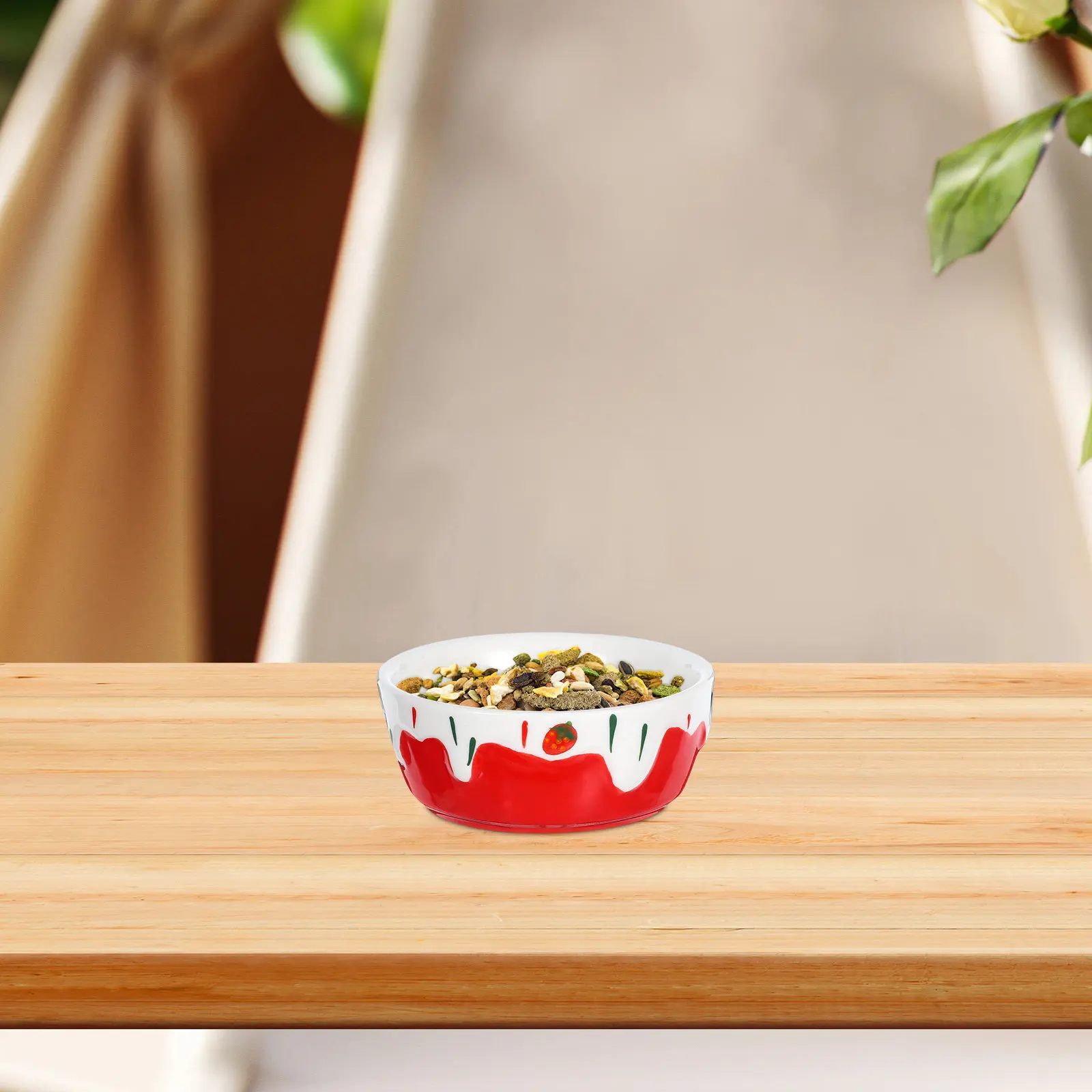 Small Animal Ceramic Food Bowl Anti-Spill Feeding Station for Hamsters Guinea Pigs Chinchillas Rabbits Hedgehogs view 3